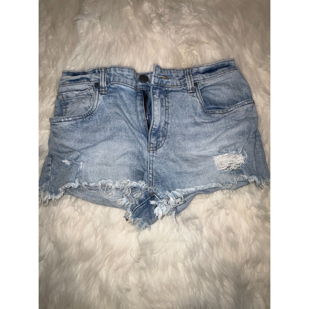 Kut From The Kloth Cut Off Shorts Womens 6 Blue Denim Medium Wash Distressed